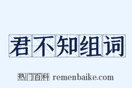君不知组词是什么意思的图片